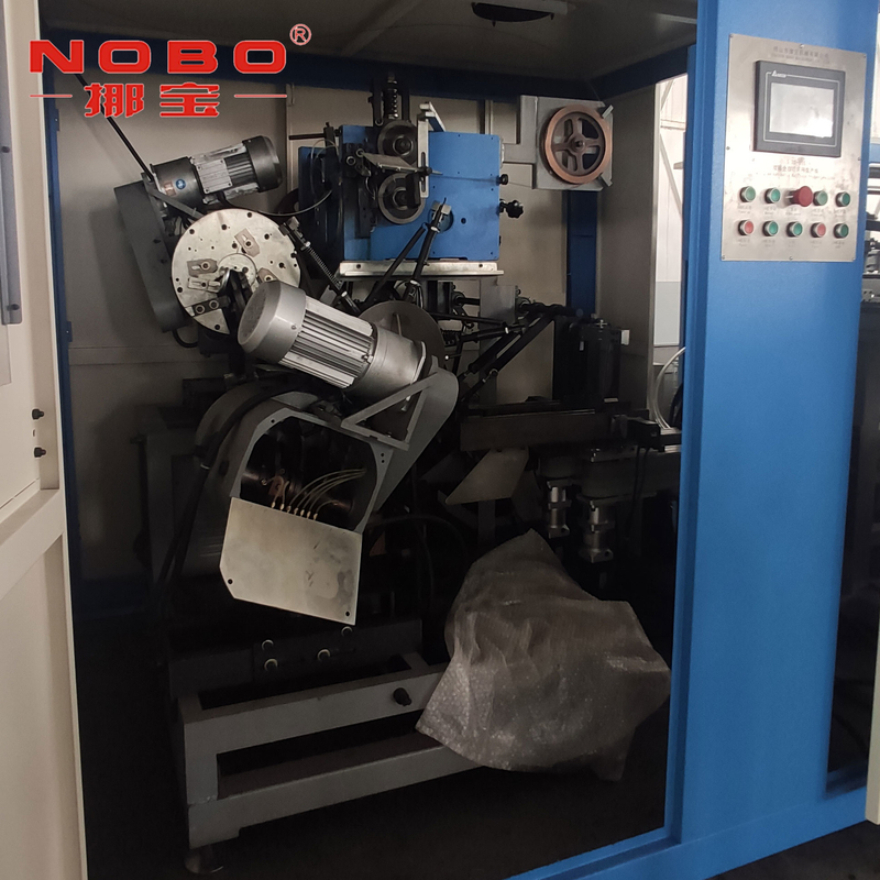 دستگاه ساخت فنر سیم پیچ CNC آبی NOBO برای تشک 0.08-0.22M